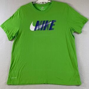 Nike Dri-FIT T-Shirt Men's‎ Athletic Short Sleeve Training Running Tee Green XL